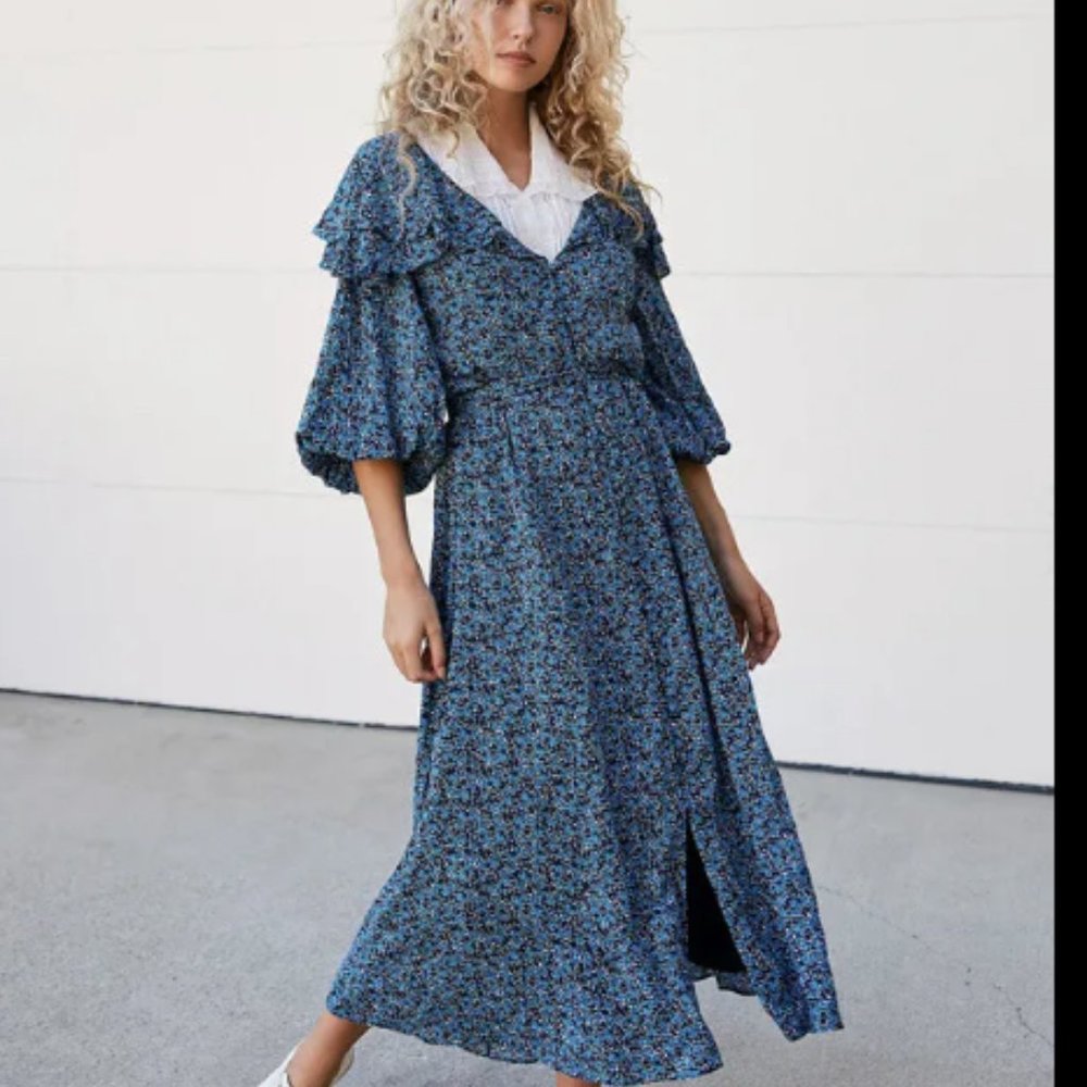 Free People Float on a Sunbeam MIDI Dress M - Picture 8 of 11
